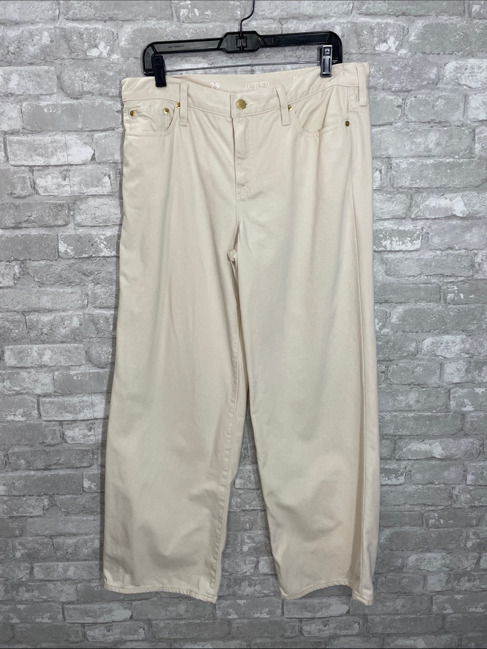 J.Crew ‘84 Low Rise wide-leg Jeans in Ecru